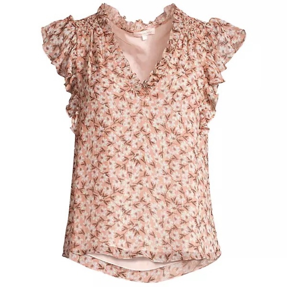 Rebecca Taylor Pink Floral Blouse